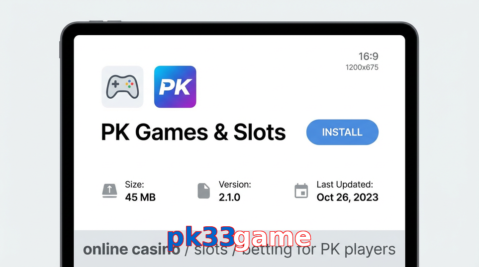 Game list for Pk33game gameapk section